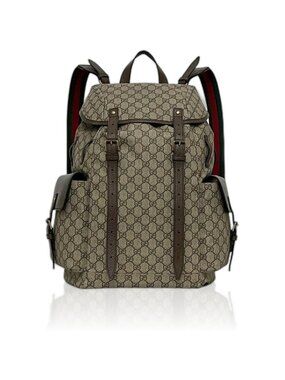 Gucci Backpack Beige Brown GG Supreme Sherry